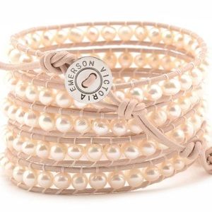 Freshwater Pearl on mauve bracelet